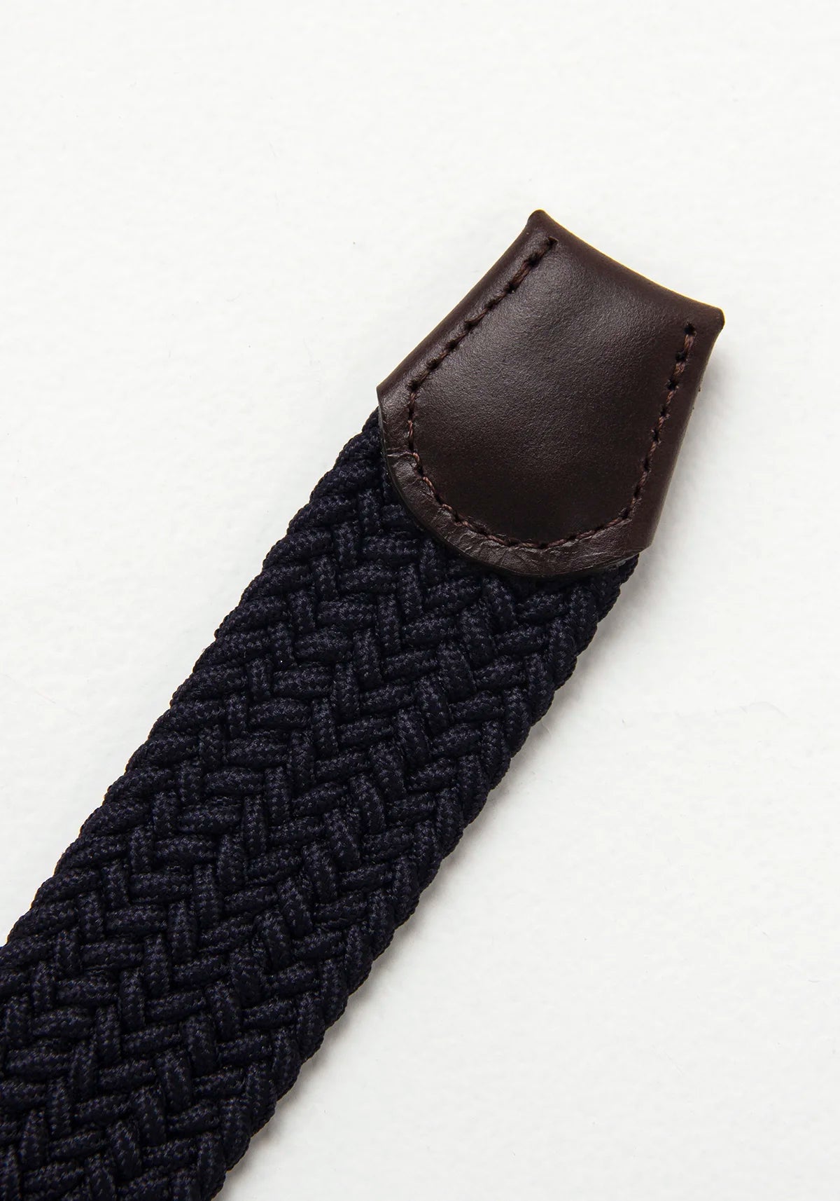 Cinturón Trenzado Elástico Azul Oscuro - Coordinado Chocolate